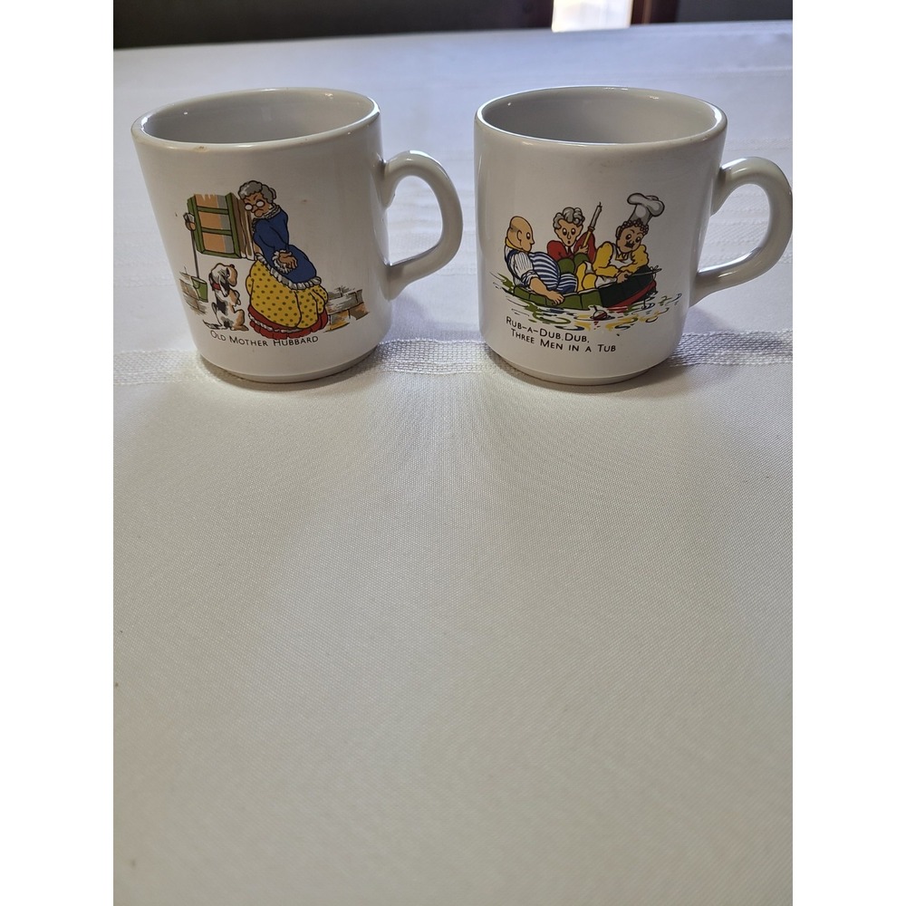 Vintage Mugs Nursery Rhymes. Produced by Wood & Sons in England.